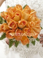 Свадебный букет из оранжевых роз "Натали 2"