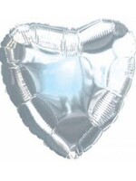 Фольгированный шар с гелием "Серебряное сердце" №45