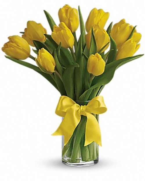 Букет из 11 жёлтых тюльпанов